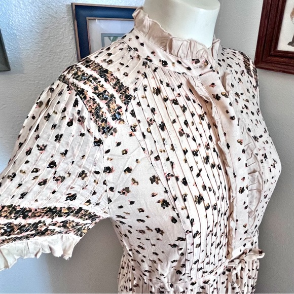 Free People Rare Feelings Floral Maxi Prairie Peasant Dress Small - Picture 4 of 14